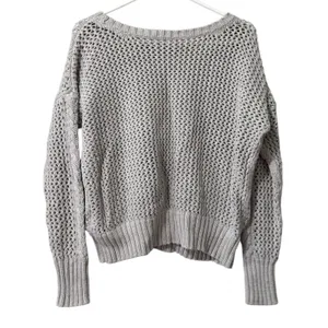 American Eagle Women Size Large Chunky Knit Sweater Preppy Ribbed Wool‎ Blend thumbnail 2