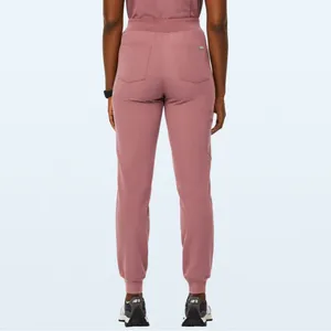 FIGS Zamora High Waisted Jogger in Mauve, XSP thumbnail 7
