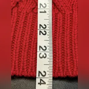 Chaps Red Cowl Neck Cable Knit Sweater Size M thumbnail 10