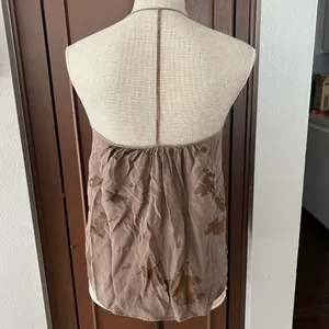 Silence + Noise silk gold foiled t-back cami thumbnail 5