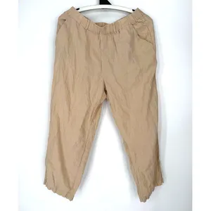 Quince M Women's 100% European Linen Tapered Ankle Pants Flax 24" inseam thumbnail 2