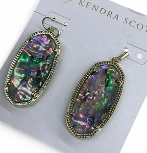 NWT Kendra Scott Elle  Abalone Elle Drop Earrings thumbnail 1