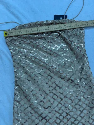 PrettyLittleThing Gold Sequin Mini Dress size 4 thumbnail 9