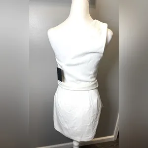 NBD Revolve NEW Jasper Mini Dress in Ivory‎ One Shoulder Size Small thumbnail 3