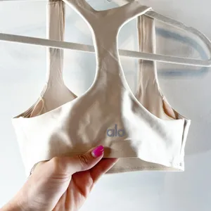 Alo Airlift Advantage Racerback Bra Macadamia Tan Beige Small thumbnail 7