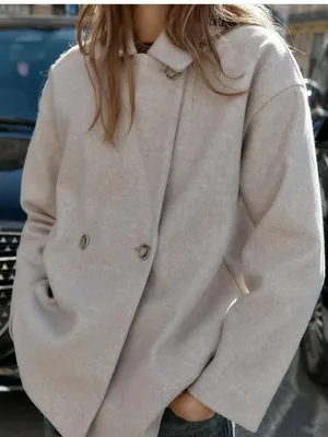 Zara soft double breasted coat thumbnail 2