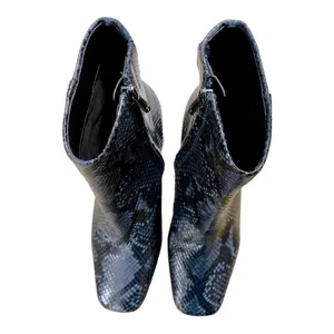 Sam Edelman Womens CODIE leather Navy Ankle Boots Shoes 6.5M snake print thumbnail 7