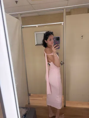 Stunning pink maxi dress thumbnail 2