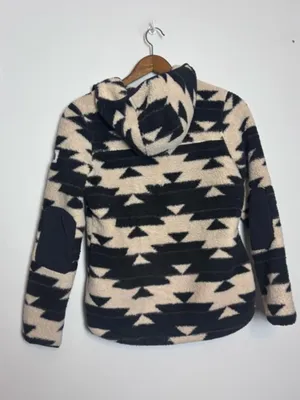 The North Face Black Cream Aztec Campshire Sher Pullover Hoodie Sweatshirt thumbnail 8
