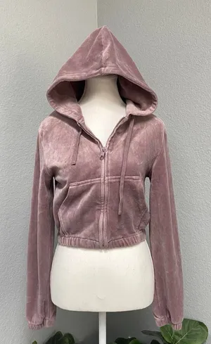 John Galt Velour Pants Mauve Pink Purple Anastasia Velvet Jacket Zip Up thumbnail 1