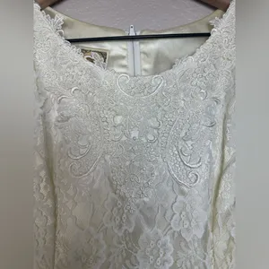 Gunne Sax by Jessica McClintock Vintage 1970’s Ivory Lace Wedding Dress size 7 thumbnail 5