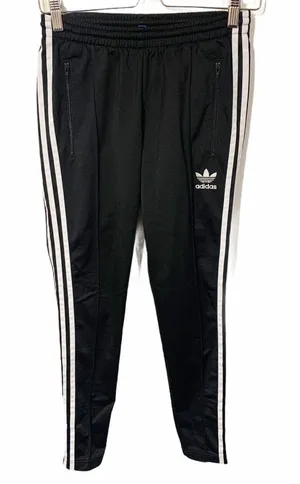 Adidas Womens Size XS Black Skinny‎ 3 Stripe Track Pant thumbnail 1