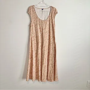 Old Navy Giraffe‎ Cheetah Animal Print midi dress tan size Xl thumbnail 2