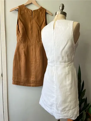 Pampelone• NWOT• Brown & White Linen Dresses Bundle• Sz S thumbnail 2