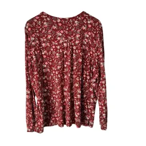 Style & Co. Women's 3X Floral Knit‎ Top Long Sleeve Scarlet Red Blouse thumbnail 7