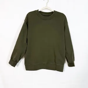 Lululemon Perfectly Oversized Crew Crewneck Sweatshirt Cotton Terry Army Green thumbnail 2