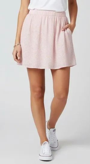 NEW ABOUND Cow Print Mini Skirt A Line MEDIUM Pink Womens Bohemian Boho NEW WITH thumbnail 1