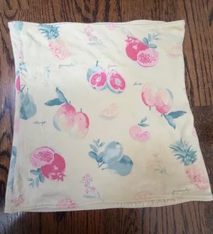 Hollister reversible yellow tube top with fruit print on one side and plain light yellow on the other side thumbnail 1