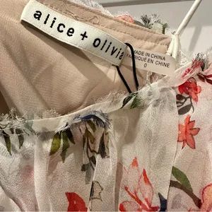 Alice and Olivia Floral Ruffle mini dress thumbnail 4