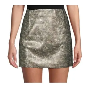 Free People FP One Sequin Mini Skirt Camo/Black Reversible Sequins size 0 thumbnail 4