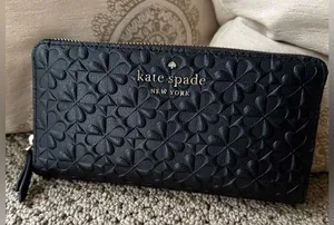 Kate Spade New York Hollie Spade Clover Geo Embossed Large Continental Wallet thumbnail 1