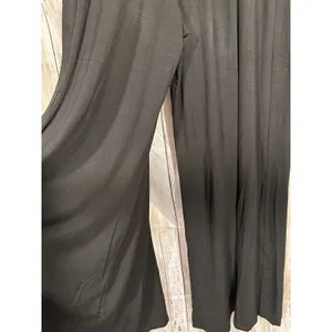 Lulus Black Wide Leg Jumpsuit Side Slits Spaghetti Strap Made USA Flowy Sz S thumbnail 4