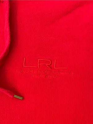 Ralph Lauren Jeans Co. Red Zip Up Hoodie Streetwear preppy activewear outdoor L thumbnail 4