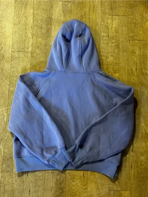 Automet Scuba Oversized Half Zip Hoodie Soft Blue-Purple Size Large thumbnail 3
