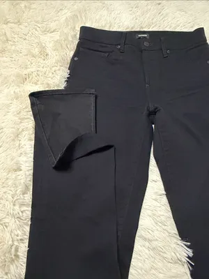 Express Women's Black Mid-Rise Skyscraper Jeans thumbnail 5