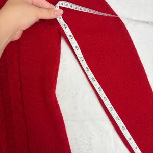 GUESS Cable-Knit Turtleneck Sweater Dress Women's M Red Parisian Holiday Party thumbnail 7