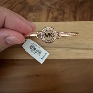 Michael Kors Exclusive Rose Gold-Tone Stainless Steel Bangle Bracelet MKJ6521791 thumbnail 4