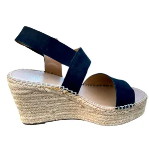 Franco Sarto Tulsa ‎ Black Espadrille Wedge Sandals Women's Size 8.5 M 4" Heel thumbnail 13