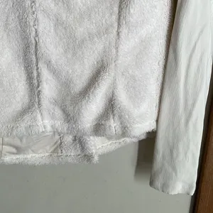 Alo Yoga Fleece Solstice Jacket in Natural White thumbnail 12