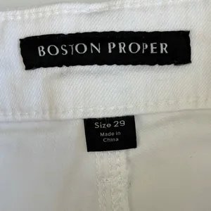 Boston Proper White Skinny Jeans Womens Size‎ 29 High Rise Stretch Denim Pants thumbnail 5