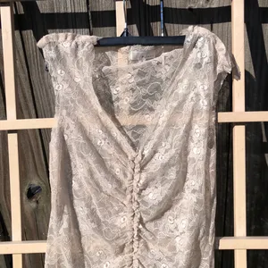 Poleci Women Lace Sheer Knee‎ Length Dress Small Ivory Lingerie Bodycon Dress thumbnail 2