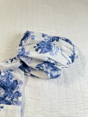Abercrombie & Fitch Blue Floral Puff Sleeve Crop Top M Cottagecore Coquette thumbnail 8