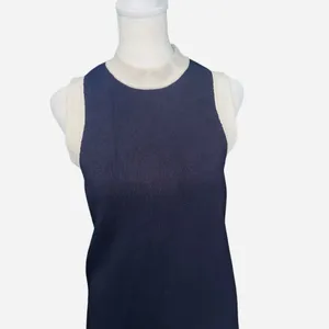 Tuckernuck Marie Dress Navy White Contrast Trim Knit Shift Mini XS thumbnail 7