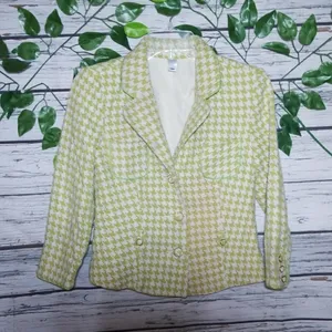 Old Navy twill button up blazer green jacket thumbnail 1