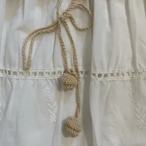 ANTHROPOLOGIE Beckett Crochet Beige Sleeveless Eyelet Midi Dress thumbnail 8