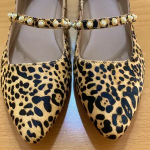 Crown & Ivy Pearl Strap Ballerina Flats - Cheetah size 8.5 thumbnail 2