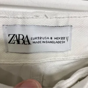 Zara white wide‎ leg jeans size 0 thumbnail 3