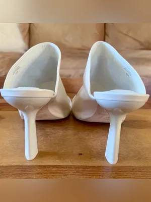 ANTONIO MELANI Leather BYNX Sweet Cream Open Toe Heels thumbnail 5