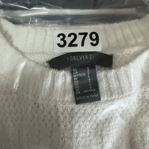 3279 | Forever 21 Pointelle Chevron Knit Sweater Cream Boho Women S thumbnail 6