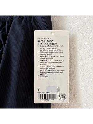 Lululemon Dance Studio Mid Rise Jogger Size 2 Regular Black Night Athleisure NEW thumbnail 4