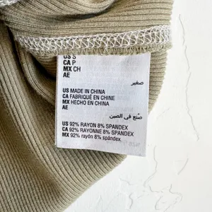 And‎ Now This | Contour Ribbed High-Low Cami Tank in Sage Green thumbnail 5