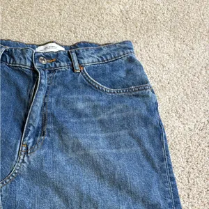 Zara Jean Skirt Womens Blue Y2K festival Denim Flat raw hem Front Mini medium thumbnail 4