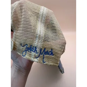 Judith March Santa Baby Distressed Trucker Hat Blue Denim Mesh Snapback Cap‎ thumbnail 4
