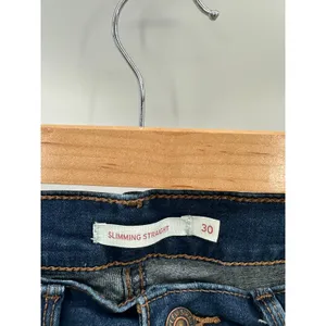 Levis Women Slimming Straight Jeans Medium Wash Stretch Mid Rise‎ Blue Size 30 thumbnail 7