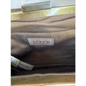 J.Crew Women's Wool Plaid KISS Lock Frame Clutch Purse NWOT thumbnail 3