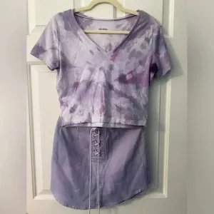 Forever 21 Lilac Purple Lace‎ Up Skirt Size S thumbnail 6